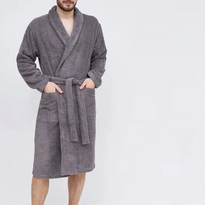 Cozy Terry Bathrobe for Men with Belt