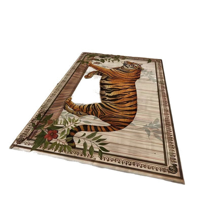 3D Wall Mural of a Tiger Design
