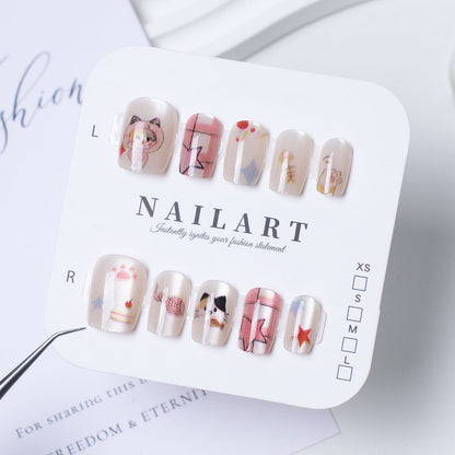 Cute Character Design Press-On Nail Set