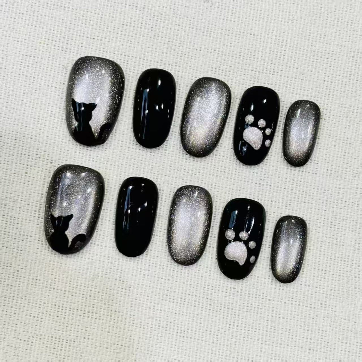 Glitter Nail Art Set with Ombre Design