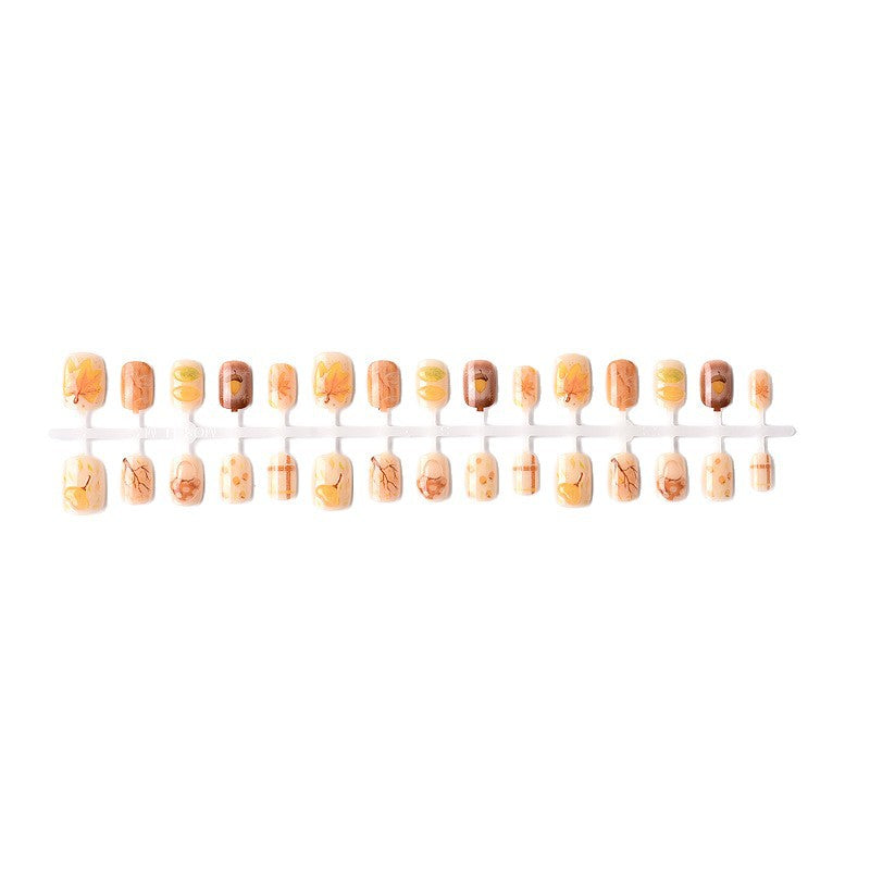 Autumn-Themed Press-On Nail Art Kit