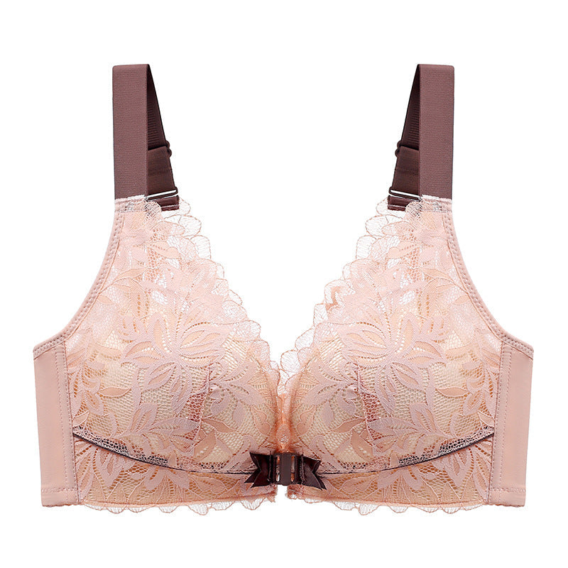 Front Closure Wireless Bra in Amber Color