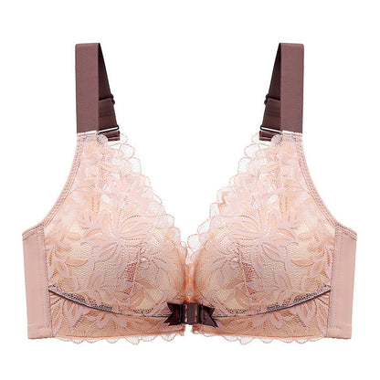 Front Closure Wireless Bra in Amber Color