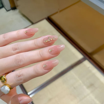 Glitter Pattern Acrylic Nail Set – Glamorous Design