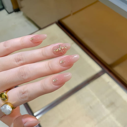 Glitter Pattern Acrylic Nail Set – Glamorous Design
