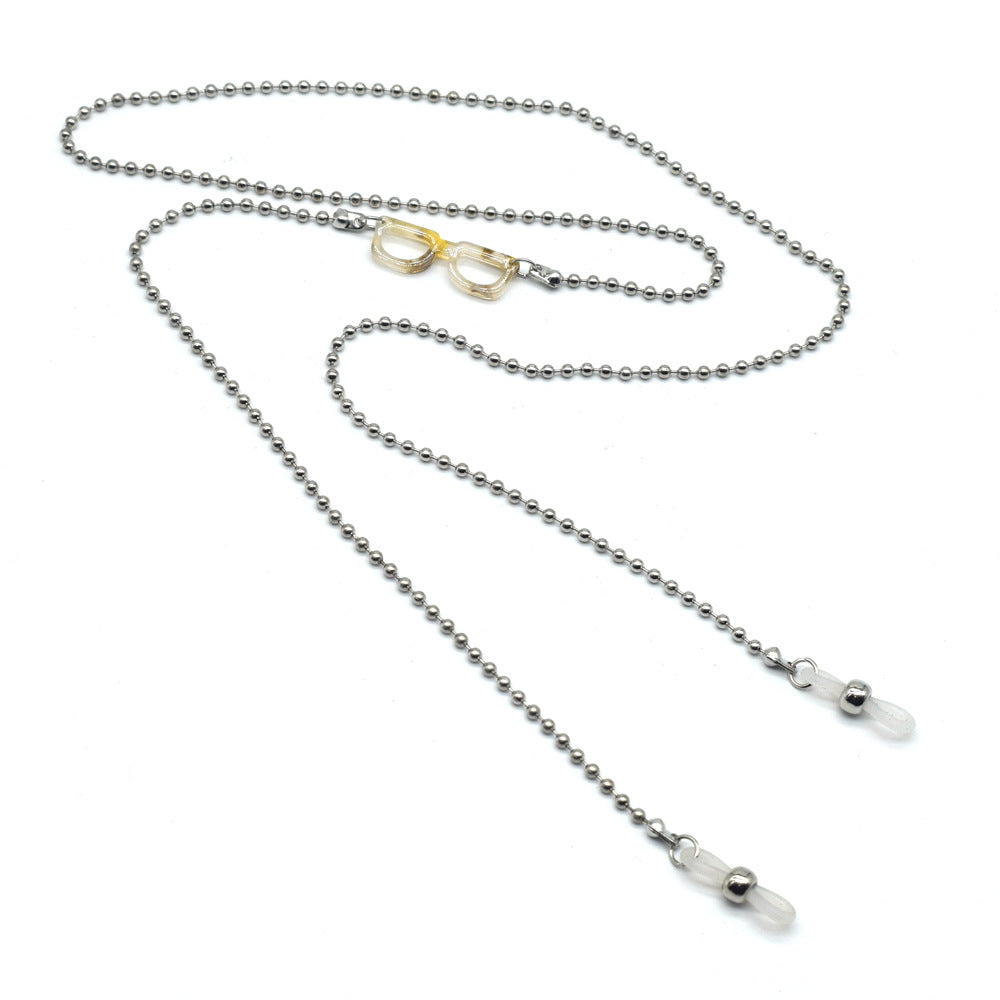 Silver Eyewear Chain with Adjustable Length