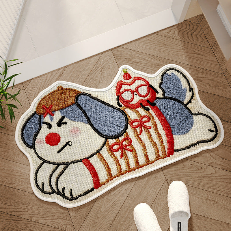 Charming Area Mat with Dog Design