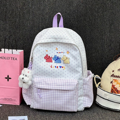 Cute Backpack Featuring Dog Illustrations