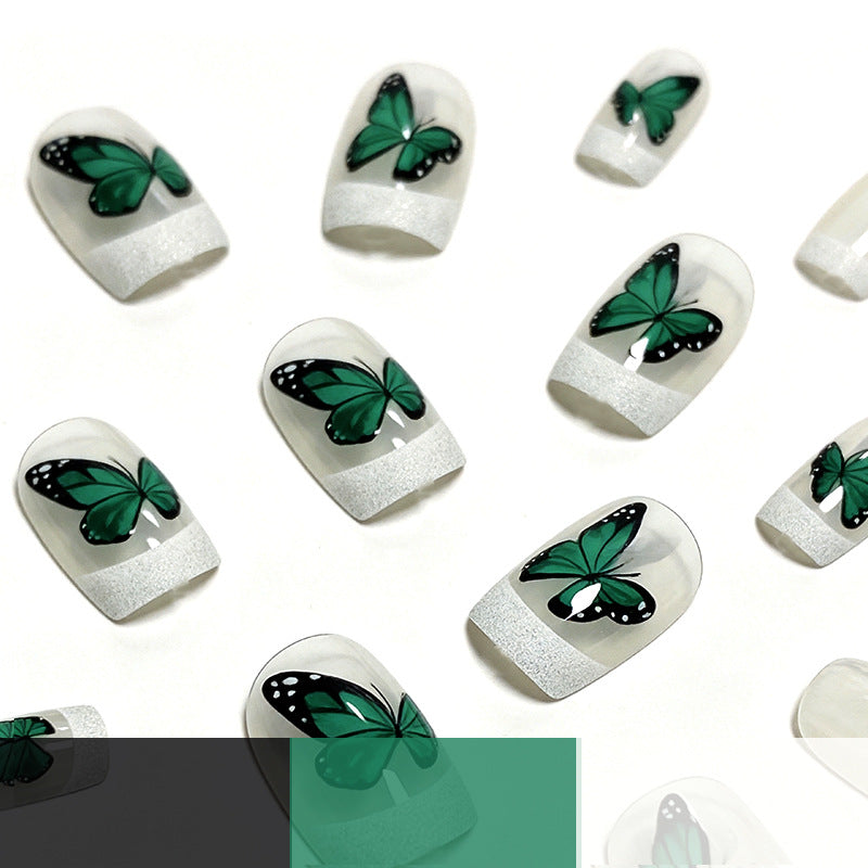 Nail Art Enhancements with Butterfly Design