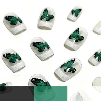 Nail Art Enhancements with Butterfly Design