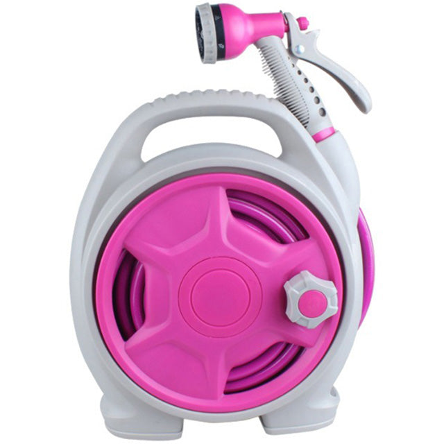 Water Hose with Reel and Versatile Spray Nozzle – Space-Saving Design