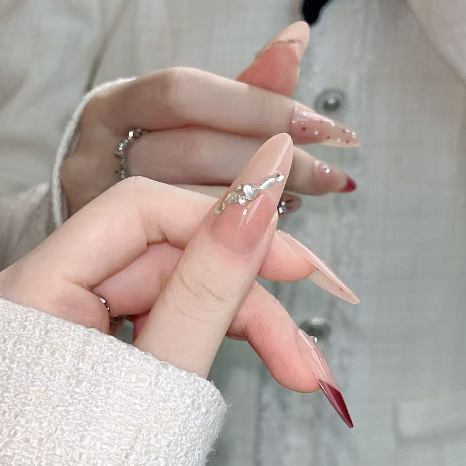 Decorative Pattern Press-On Nail Extensions – Artistic Design