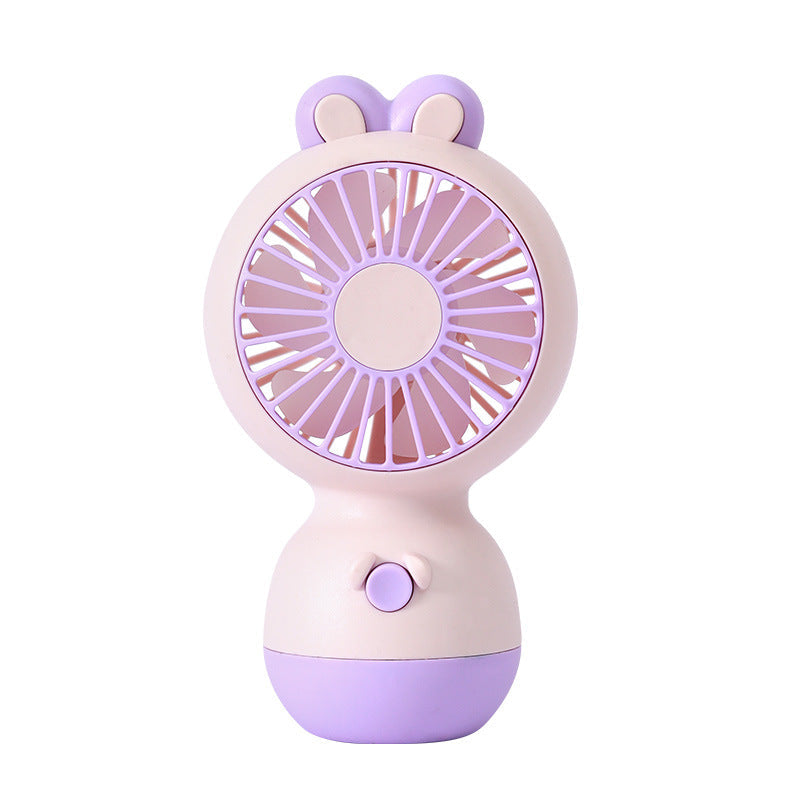 Cute Rabbit Design Portable Rechargeable Mini Fan