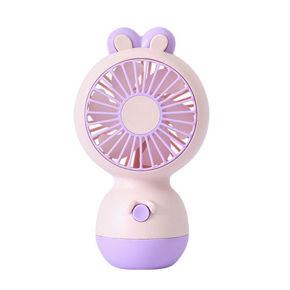 Cute Rabbit Design Portable Rechargeable Mini Fan
