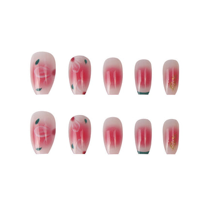 Sakura-Inspired Decorative Press-On Nail Set