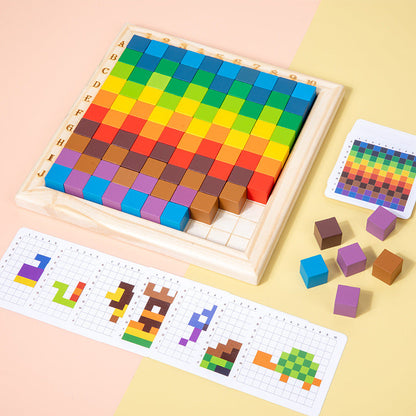 Educational Toy with Montessori Color and Number Blocks