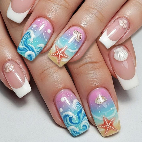 3D Nail Art Kit with Beach Theme