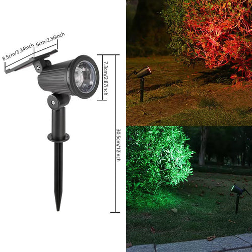 Swivel Head Solar LED Garden Spotlight Stake with Adjustable Height and Weatherproof Design
