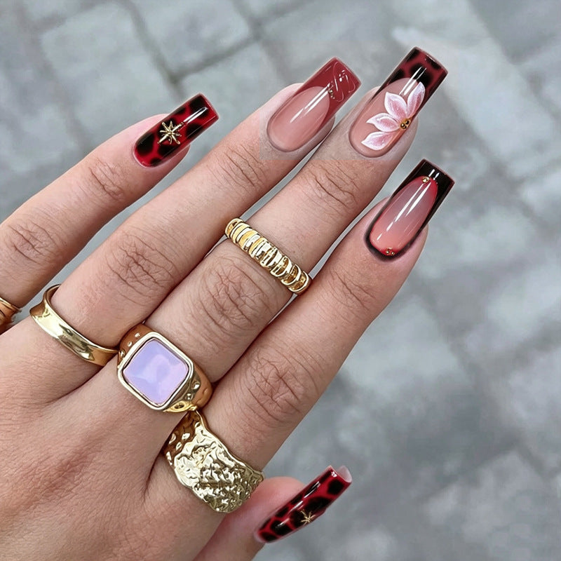 Decorative Press-On Nail Extensions with Unique Patterns