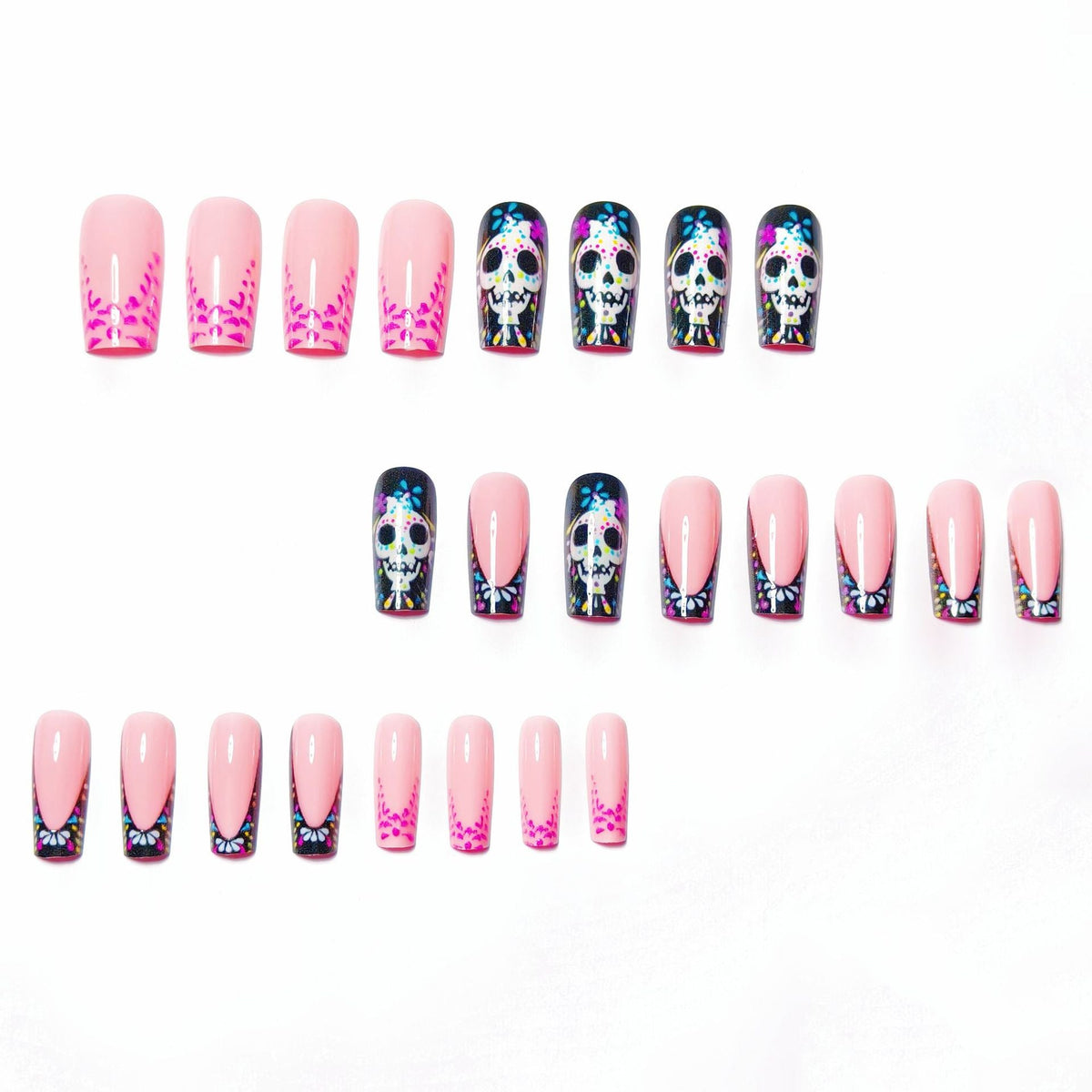 Nail Art with Creative Skull Design