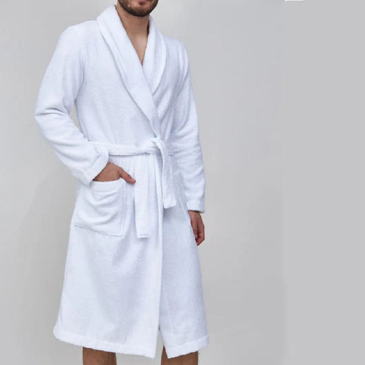 Cozy Terry Bathrobe for Men with Belt