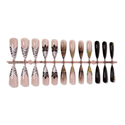 Creative Pattern Press-On Nail Set in Stiletto Shape