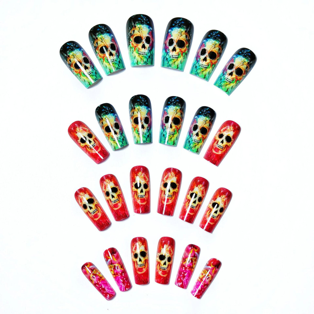 Creative Skull Design Nail Art Set