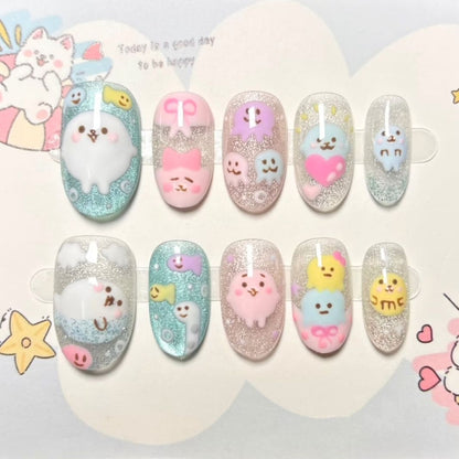 Glitter Nail Art Set with Ombre Design