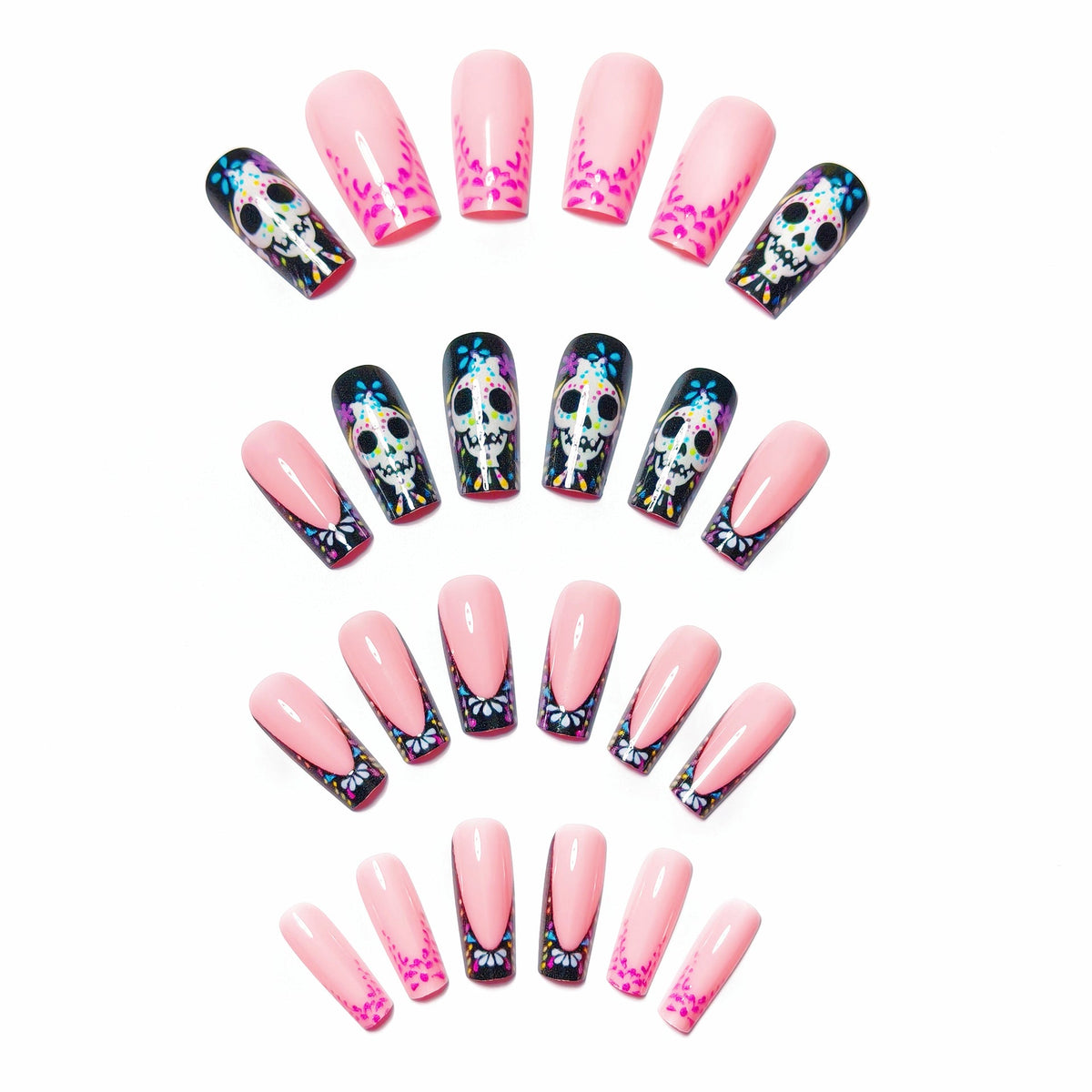 Nail Art with Creative Skull Design