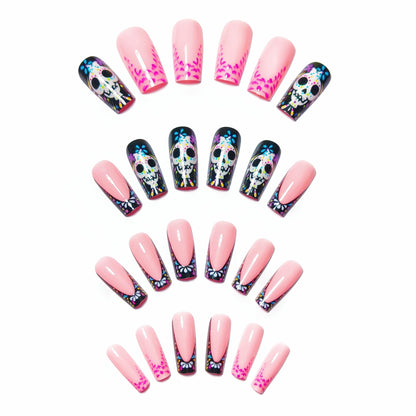 Nail Art with Creative Skull Design