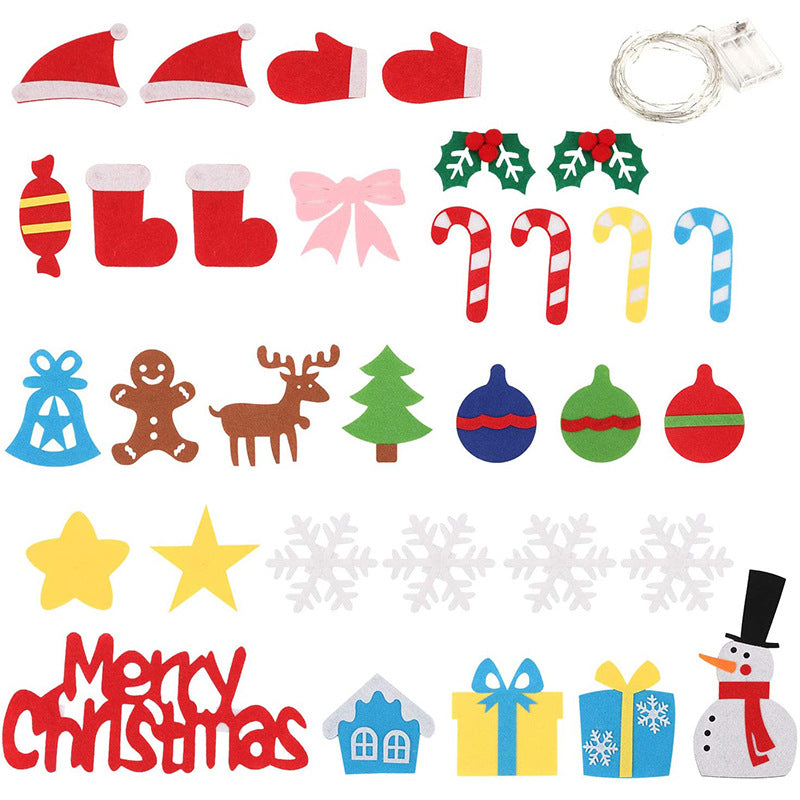 Felt Christmas Tree with Fairy Lights – Montessori Style