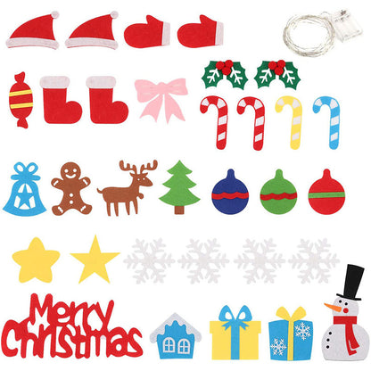 Felt Christmas Tree with Fairy Lights – Montessori Style