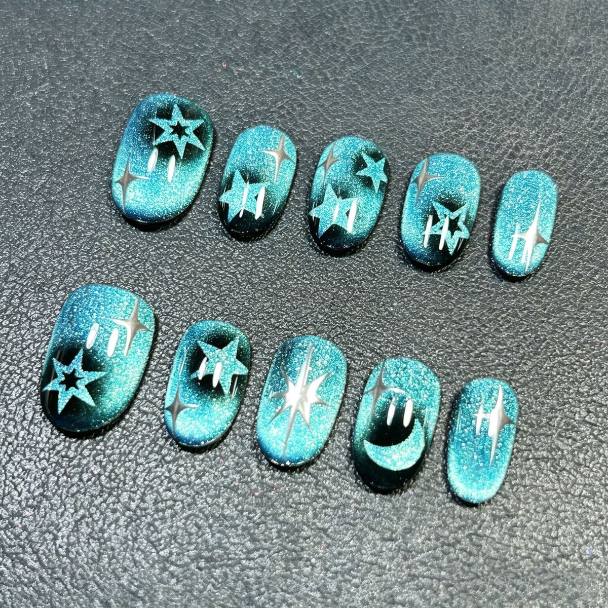 Glitter Nail Art Set with Ombre Design