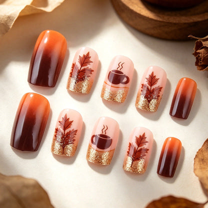 Autumn-Themed Nail Art Design Set