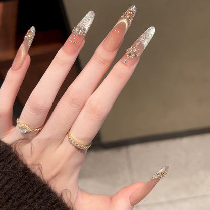 Charming Patterned Press-On Stiletto Nail Set