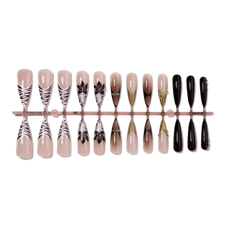 Creative Pattern Press-On Nail Set in Stiletto Shape