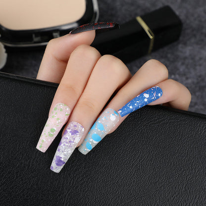 Artificial Nails with Artistic Splatter Pattern