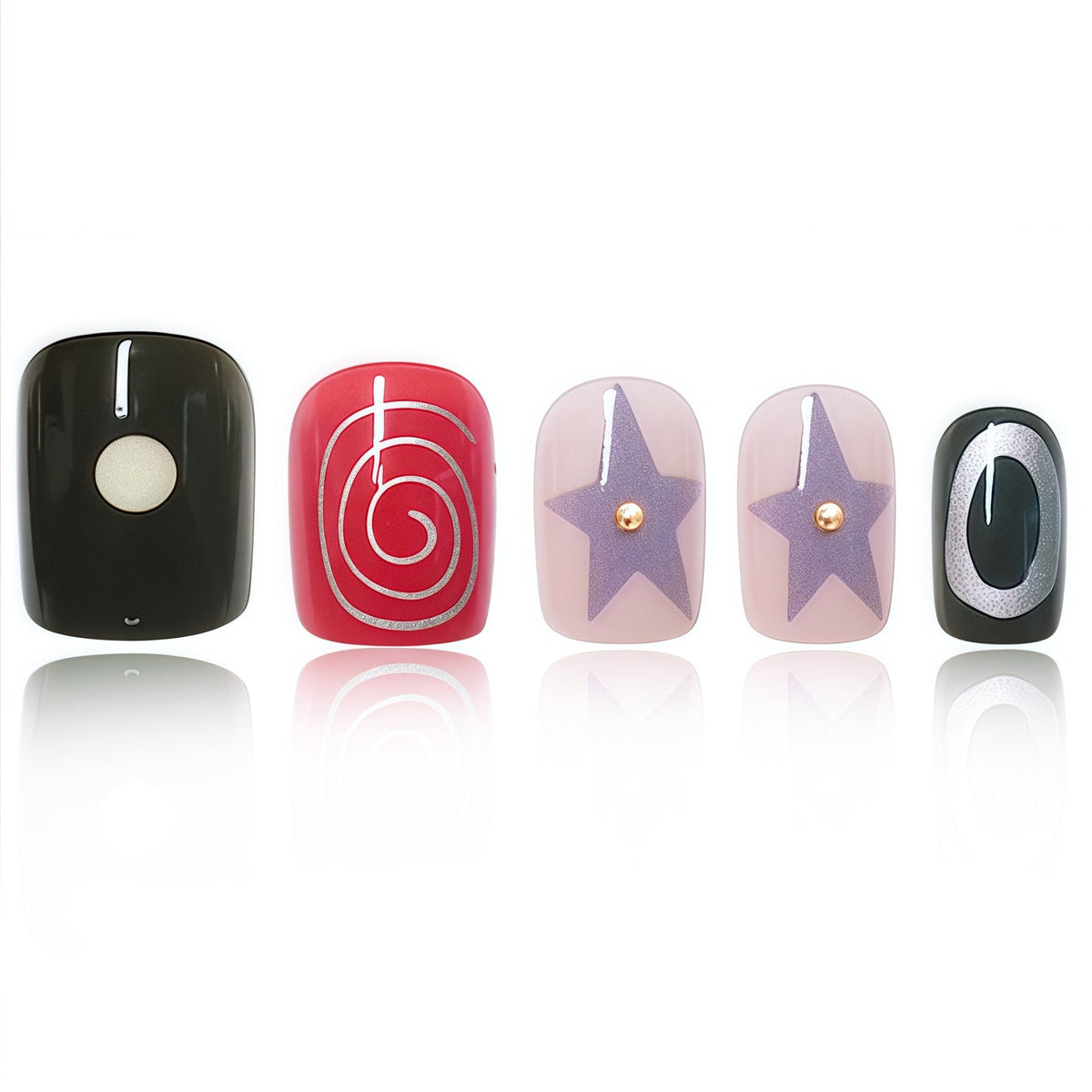 Variety Nail Art Kit Featuring Multiple Designs and Styles