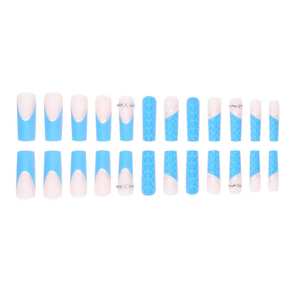 Creative Nail Art Set with Textured Stiletto Tips