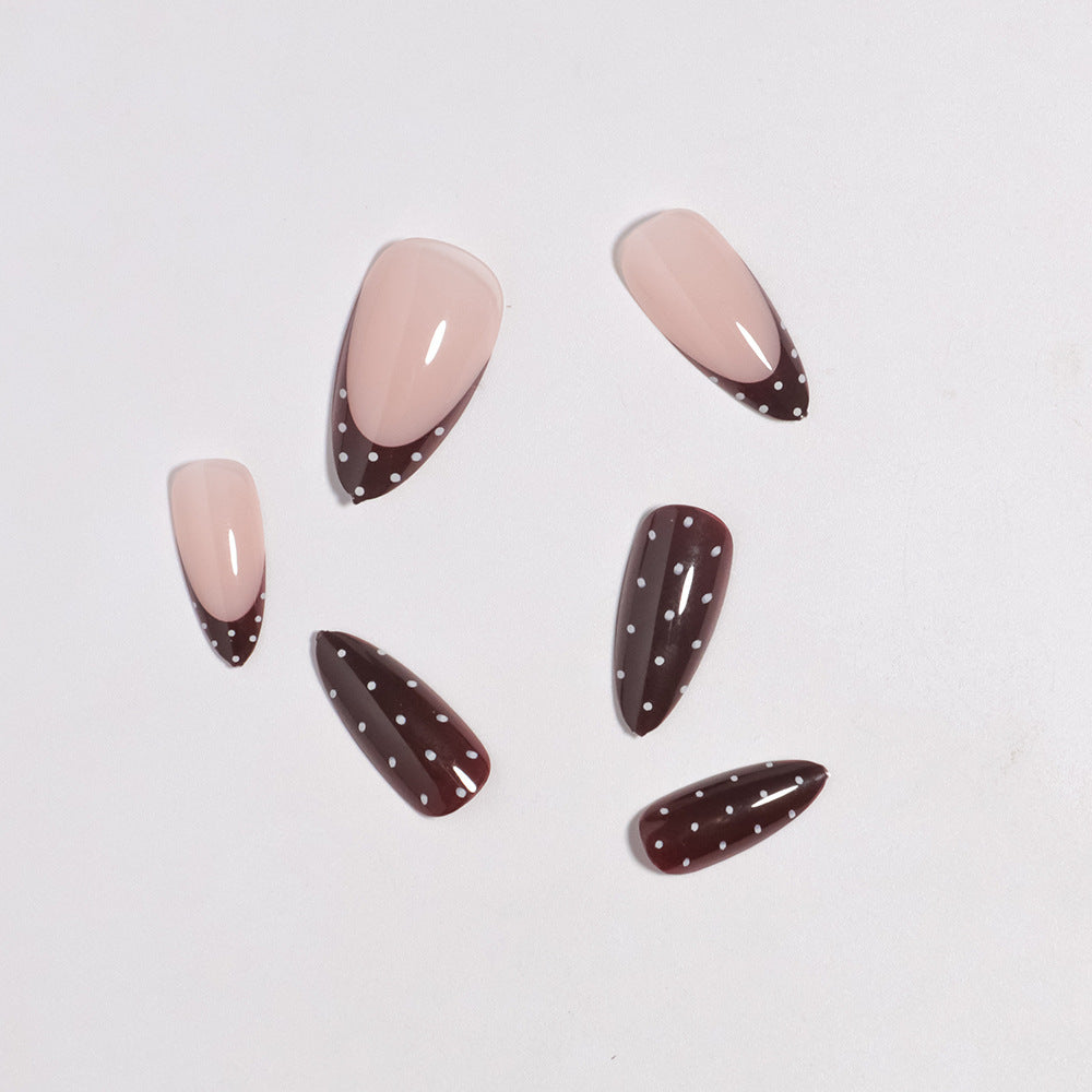 Heart and Polka Dot Design Press-On Nail Set