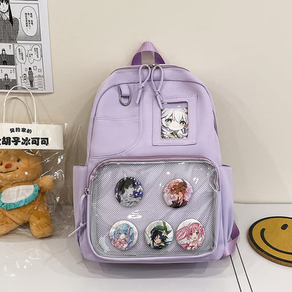 School Backpack Featuring Anime Character Design