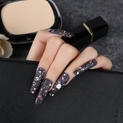 Artificial Nails with Artistic Splatter Pattern