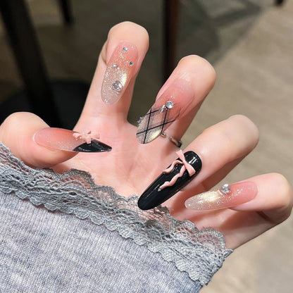 Press-On Nails with Artistic Ocean Theme Design