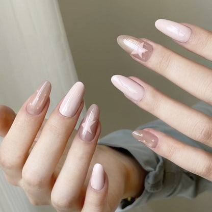 Gemstone Accent Press-On Nail Art Design