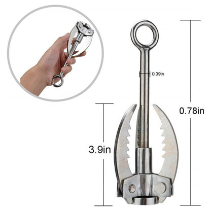 Folding Grappling Hook Carabiner for Outdoor Climbing and Survival