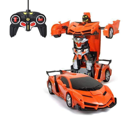 Transforming Robot Car with Remote Control and LED Lighting