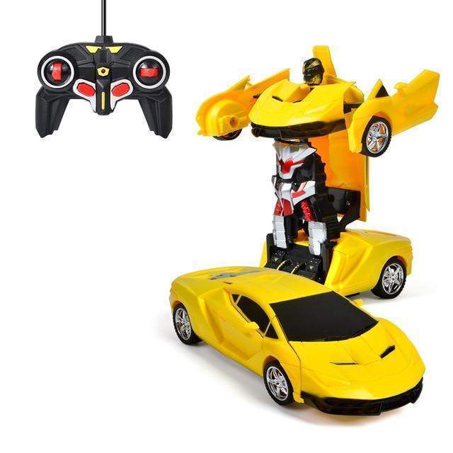Transforming Robot Car with Remote Control and LED Lighting