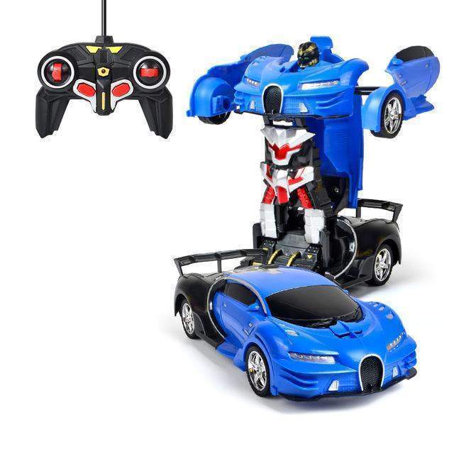 Transforming Robot Car with Remote Control and LED Lighting