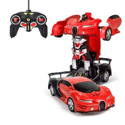 Transforming Robot Car with Remote Control and LED Lighting