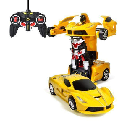 Transforming Robot Car with Remote Control and LED Lighting